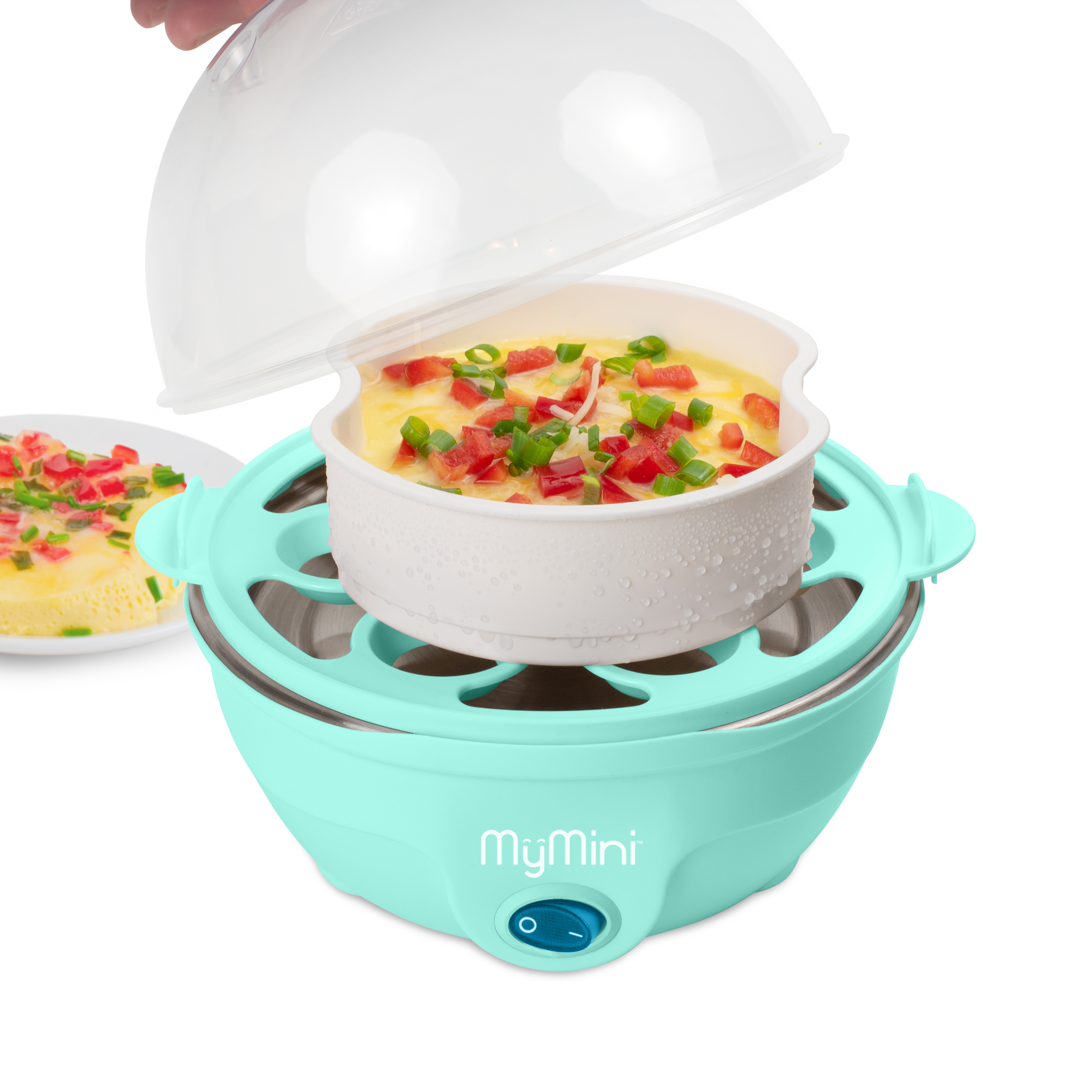 MyMini Premium 7-Egg Cooker, Teal - image 4 of 12