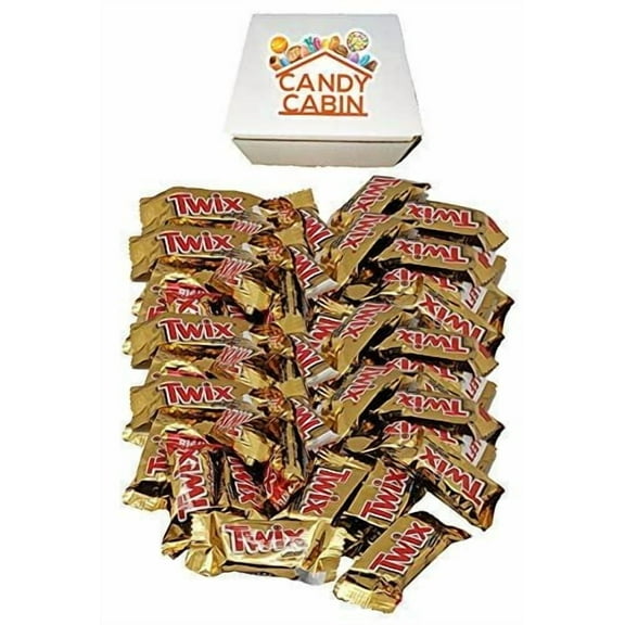 Twix Caramel Minis Milk Chocolate Cookie Bars, Bulk Pack By CANDY CABIN 6 Lb