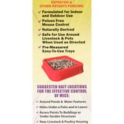 MouseX Rodent Control Bait Trays for Rats and Mice – Poison Free, Pet Safe Indoor and Outdoor Use Pellets 3 oz Trays - 2 Pack