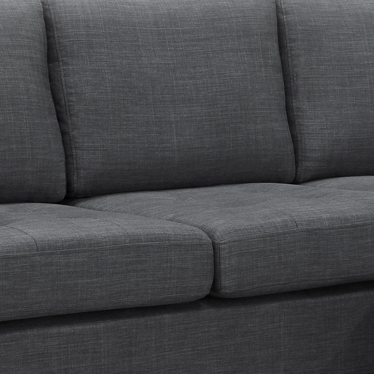 Abbyson Upton Fabric Reversible Sectional, Dark Gray