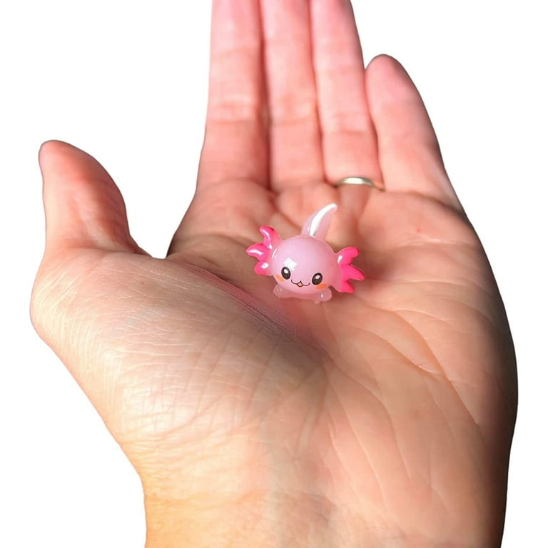 5pcs Pink Axolotl Miniatures - Resin Cabochons for Slime or Decoden - Mini  Fairy Garden Animals - Slime Charms