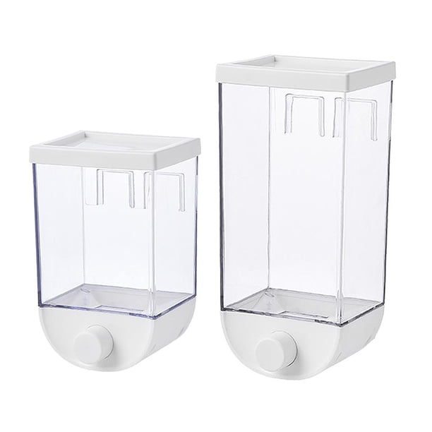 contenedor de almacenamiento de granos De 2 Dispensadores De Alimentos Secos De 1000ml / 1500ml De Montaje En Pared Caja De Tuercas De Grano Magideal contenedor de almacenamiento de granos