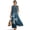 Blue Cherry Blossom, variant on Crane Bird Print Summer Maxi Dress Women, Sleeveless Tank Dress, Linen Look Long Dresses with Pockets, Loose Casual Flowy Beach Vacation Outfit, M