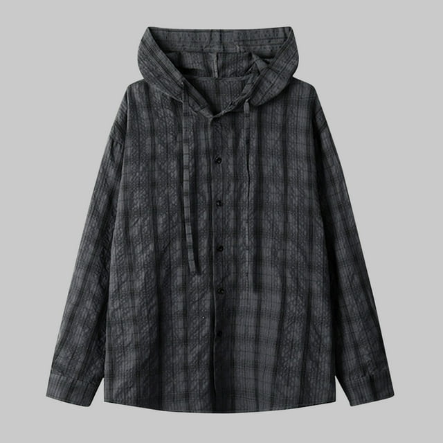 Men Hooded Jacket, Breathable Pullover Sweatshirt with Drawstring - Long Sleeve Casual Polyester Top for Daily Wear, Spring and Winter Outdoor Comfort