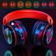 thumbnail image 3 of B39 LED Bluetooth V5.0 Headset Sports Headphone Subwoofer Wireless Stereo Support Card Earphone,Black Red, 3 of 10