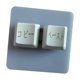 thumbnail image 4 of Teclado de 2 teclas para juegos de PC, teclado mecánico mini profesional USB, 2 blanco, 4 of 9