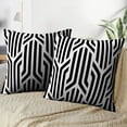 thumbnail image 4 of LALILO Throw Pillow Covers Geometric With Stripes Black And White Cushion Cover 18" x 18", 2 Pack, 4 of 6