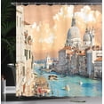 thumbnail image 3 of Ambesonne European Shower Curtain, Historical Venice City, 69"Wx84"L, Multicolor, 3 of 4