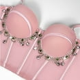 thumbnail image 6 of YDFCWXW Womens Sexy Bustier Glitter Rhinestone Gem Chain Corset Top Spaghetti Strap Party Crop Top Corset Bra Vest Y2k Top Red, 38C, 6 of 7