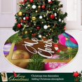 thumbnail image 6 of FMSHPON Christmas Baubles Xmas Christmas Tree Skirt Stand Mat for Holiday Party Decoration Indoor Outdoor 36 inches, 6 of 6