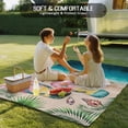 thumbnail image 5 of Fsddascl Summer Beach Coastal Outdoor Rug for Patio/Deck/Porch, Non-Slip Large Area Rug 5 x 8 Ft, Slippers Palm Leaf Shells Coral Indoor Outdoor Rugs Washable Area Rugs, Camping Rug Carpet, 5 of 5
