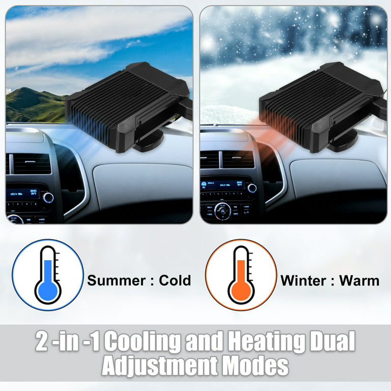 1 Set Car Heater 12V 120W Portable Car Windshield Defroster Demister Black