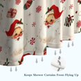 thumbnail image 6 of Beige Christmas Santa Pattern Shower Curtain 36"x72" ,Bathroom Decorative Shower Curtains Set with 12 Hooks,Modern Waterproof Washable Shower Curtain, 6 of 6