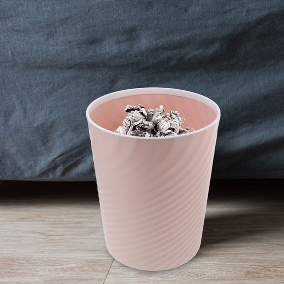 LOLIPPYY Pink Waste Basket Large Plastic Trash Bin for Bedroom Bathroom Kitchen Use