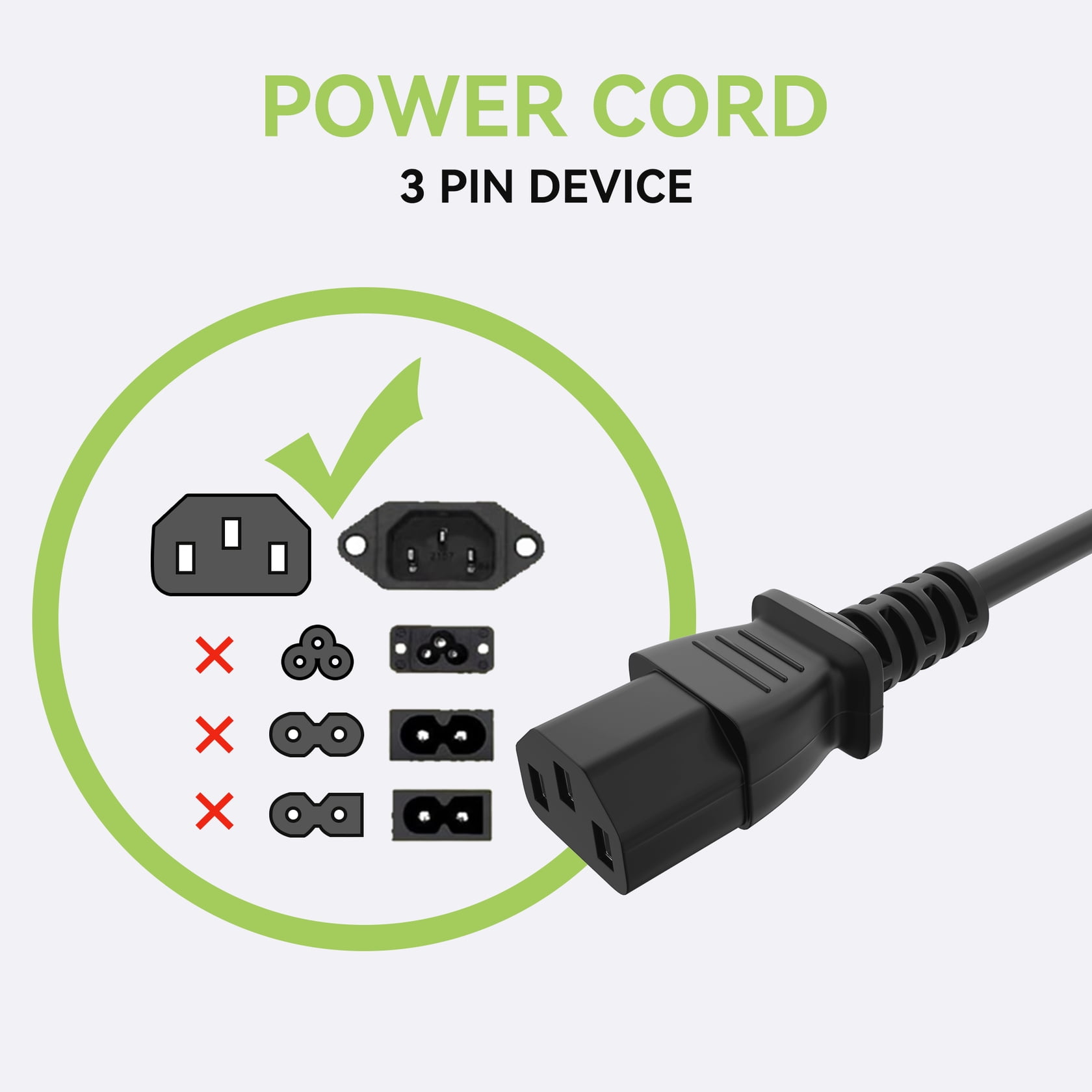 XMHEIRD AC Power Cord Cable For Rohde & Schwarz R&S Signal Generator Series SMA SMB SMBV