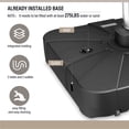 thumbnail image 5 of LAUSAINT HOME Patio Umbrella Base, Heavy Duty Offset Umbrella Base with Wheels, 34.6" x 34.6" x 7.5", 5 of 8