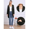 thumbnail image 2 of DARING DIVA Long Sweater Lightweight Knit Cardigans L Black, 2 of 6
