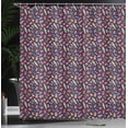 thumbnail image 3 of Ambesonne Aloha Shower Curtain, Simplified Totem Palm Tree, 69"Wx75"L, Indigo Mustard Fern Green, 3 of 4