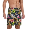 thumbnail image 2 of Fotbe Butterfly Wild Insect Pantalones Cortos de Pijama para Hombre, Ropa de Dormir, Pantalones de Pijama Cortos para Hombre-4X-Large, 2 of 6