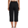 thumbnail image 7 of Guluxicc Women's Cargo Pants with Multi Pocket Elastic Waist Drawstring Cropped Trousers for Everyday Summer Fall, 7 of 7