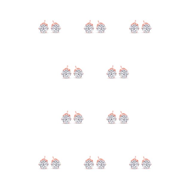 Sonducket Pendientes elegantes de acero inoxidable para los oídos, resistentes al agua, con cuentas, clásicos, regalo de joyería para bola de rosa roja 4mm 10piezas