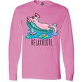 thumbnail image 3 of Inktastic Relaxolotl- Cute Axolotl on Summer Vacation Long Sleeve T-Shirt, 3 of 5