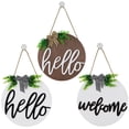 thumbnail image 4 of Marryso Wreath for Front Door Welcome Door Hanger Door Decoration Door Wreath Front Door Wreath Decor, 4 of 6