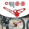thumbnail image 4 of Bicicleta plegable de una sola velocidad a 6 velocidades kusrkot Rojo Tensor de cadena de bicicleta de aleación de aluminio, 4 of 8
