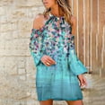 thumbnail image 2 of Vestido casual de manga larga con estampado floral HUOGUO para mujer, 2 of 5