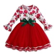 thumbnail image 1 of Tauxra Robe en Maille à Manches Longues pour Femmes avec Ceinture Nœud Imprimé Floral Robes de Soirée, Robe Évasée Ligne A pour Femmes Décontractée Automne Hiver, 1 of 9