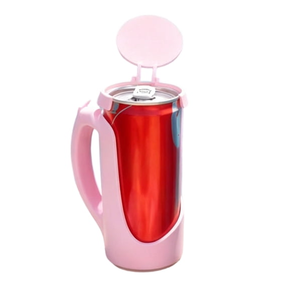 Can Cover for Soda Cans, Snap on Lid for 11/12oz Coke Sparkling Water, Splash Proof Leak Guard for Car Cup Holder, Reusable Travel Accessory