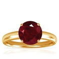 thumbnail image 1 of GemsNY July Birthstone - Traditional Round Ruby Solitaire Ring (Grade - AA | 1.55cts.), 1 of 4