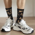 thumbnail image 6 of KLL Modern Golden Butterfly Print Cool Socks Men's Women's Crew Socks Funny Crazy Novelty Stockings, 6 of 6
