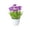 Purple, variant on FTsdfkl Artificial Carnation Potted , Silk Carnation Flower Arrangement, Multicolor Carnation Bunch with White Pot, for Home, Office, and Balcony Decor