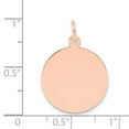 thumbnail image 2 of 14k Rose Gold Plain .035 Gauge Circular Engraveable Disc Charm, 2 of 3