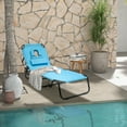 thumbnail image 2 of Costway Beach Chaise Lounge Chair with Face Hole Pillows & 5-Position Adjustable Backrest, 2 of 10