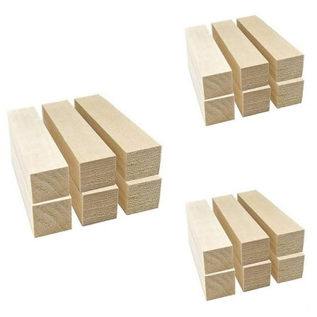 18Pcs Basswood Carving Blocks for Wood Beginners Hobby Kit DIY
