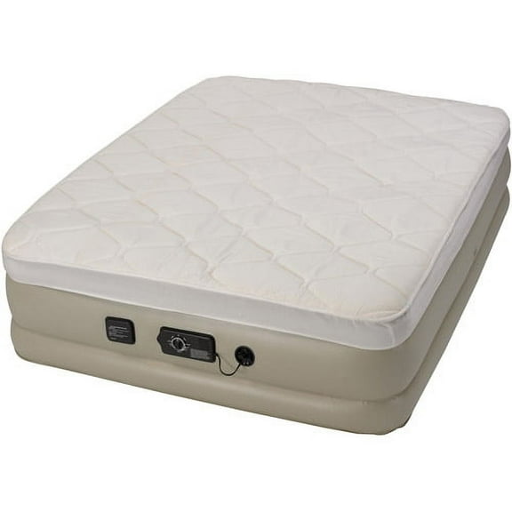 Serta 19" Raised Queen Pillow Top Air Mattress with neverFLAT Ac Pump
