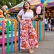 thumbnail image 3 of Pantalones Palazzo de Mujer Plus Size Floral de Pierna Ancha Agnes Orinda con Cintura Frontal y Bolsillos 2X Rosa Naranja, 3 of 7
