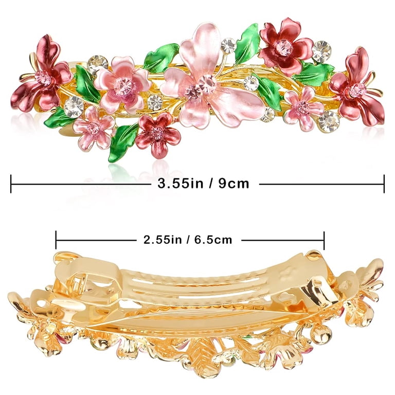 Hair Barrettes For Women, 4 Pcs Hair Clips Flower Butterfly  display picture 3