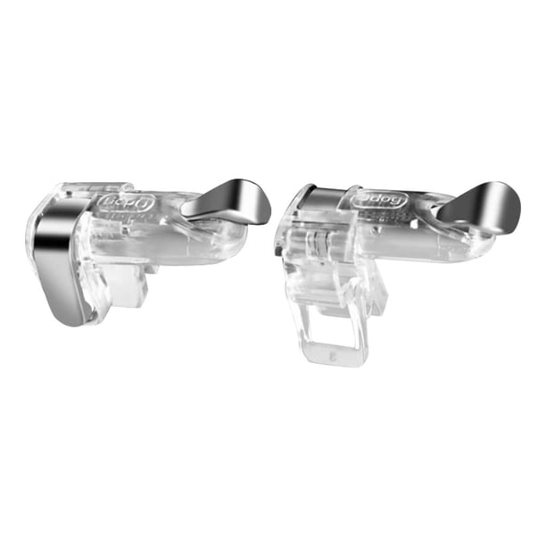 Sidaley Gatillo para juegos de teléfono, botón de disparo móvil de Metal ABS, controlador de juego de disparo móvil transparente sensible Type3