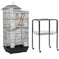 thumbnail image 6 of Alden Design 62.4"H Metal Rolling Mid-Size Bird Cage with Detachable Stand, Black, 6 of 12