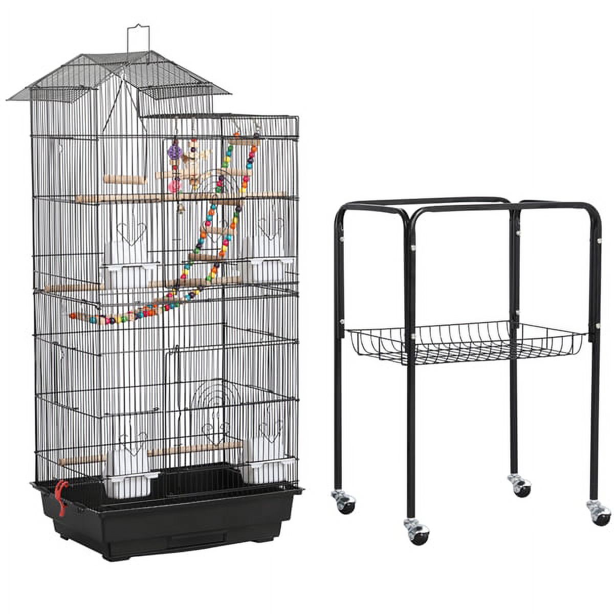 Alden Design 62.4" Metal Rolling Bird Cage Detachable photo 6