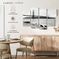 thumbnail image 5 of Elephant Stock Golden Gate Bridge Monochrome Wall Art - Horizontal Multi Panel Canvas - Living Room Wall Decor - Architecture Multi Panel - White And Black Decor - 75" x 48", 5 of 8