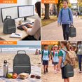 thumbnail image 7 of OPUX Insulated Lunch Box for Kids and Adults, Soft Lunch Bag, Charcoal, 7 of 7