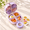 Lavender Purple, variant on Portable 4-Compartment Pill Organizer with Ring Handle, Compact Travel Medicine Case, Cream White