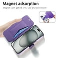 thumbnail image 4 of Cases for iPhone 13 Case with Card Holder [Compatible with MagSafe] [Camera Lens Protector] [RFID Blocking]  Plating Clear Case 2 in 1 Detachable Flip Wallet for iPhone 13, Purple, 4 of 11