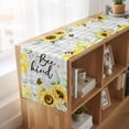 thumbnail image 6 of Table Runners 90 Inches Long Dress Scarves, Sunflower Floral Farmhouse Coffee/Dining/Kitchen Table Runner for Living Room, Farmhouse Pastoral Daisy Bees Grey Plaid 13x90 Inch, 6 of 9