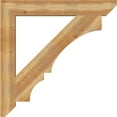 thumbnail image 3 of Ekena Millwork 6"W x 46"D x 46"H Balboa Slat Rough Sawn Bracket, Western Red Cedar, 3 of 4