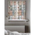 thumbnail image 5 of Elegant Spring Floral Curtains 45 Inch Length,Sheer Curtains for Bedroom Living Room Window Summer Botanical Plaid Farmhouse Rod Pocket Drapes Kitchen Curtains Small Half Window 42"x45" 2 Panels, 5 of 6